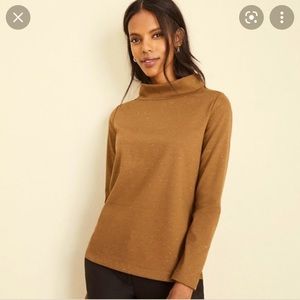 Ann Taylor Funnel Neck Ponte Top